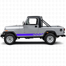 Calcomanía lateral de vinilo con rayas a cuadros para Jeep CJ-8 Scrambler 1981-1986_2