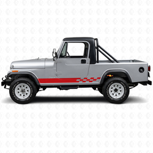 Calcomanía lateral de vinilo con rayas a cuadros para Jeep CJ-8 Scrambler 1981-1986_3