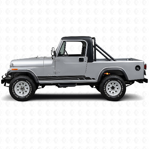 Kit de vinilo de tiras curvas laterales para Jeep CJ-8 Scrambler 1981-1986_1