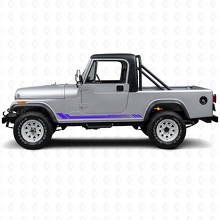 Calcomanía lateral de vinilo con franjas de panal para Jeep CJ-8 Scrambler 1981-1986_2