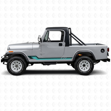 Vinilo adhesivo de franjas laterales estilo vintage para Jeep CJ-8 Scrambler 1981-1986_2