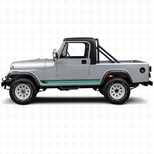 Vinilo lateral de rayas rectas vintage para Jeep CJ-8 Scrambler 1981-1986_2