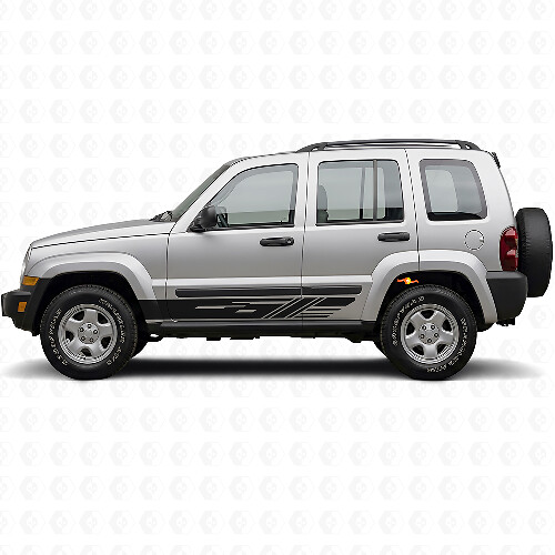 Kit de calcomanías de vinilo decorativas para franjas laterales para Jeep Liberty 2002-2012_1