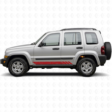 Pegatinas laterales de vinilo con diseño de franjas estilo topográfico para Jeep Liberty 2002-2012_3