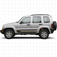 Calcomanía de vinilo con franjas dobles para panel lateral para Jeep Liberty 2002-2012_2