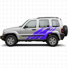 Vinilo Adhesivo Lateral con Gráfico de Salpicaduras de Barro para Jeep Liberty 2002-2012_2