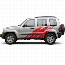 Vinilo Adhesivo Lateral con Gráfico de Salpicaduras de Barro para Jeep Liberty 2002-2012_3