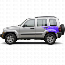 Vinilo adhesivo gráfico de salpicaduras de barro para parte trasera lateral para Jeep Liberty 2002-2012_2