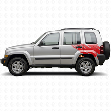 Vinilo adhesivo gráfico de salpicaduras de barro para parte trasera lateral para Jeep Liberty 2002-2012_3