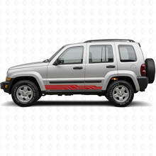 Calcomanía Lateral de Vinilo con Rayas Entrecruzadas para Jeep Liberty 2002-2012_3