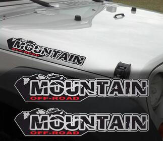 Par de Mountain off road Wrangler Decal set Jeep stickers hood fender graphic TJ JK CJ YJ rubicon