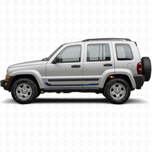 Calcomanía de vinilo de franjas laterales estilo racing para Jeep Liberty 2002-2012_2