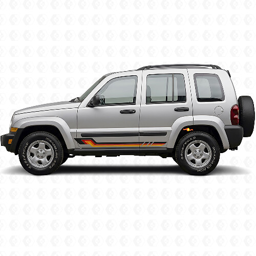 Calcomanía de Vinilo con Rayas Laterales Estilo Vintage para Jeep Liberty 2002-2012_1