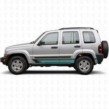 Vinilos laterales vintage de rayas rectas para Jeep Liberty 2002-2012_2