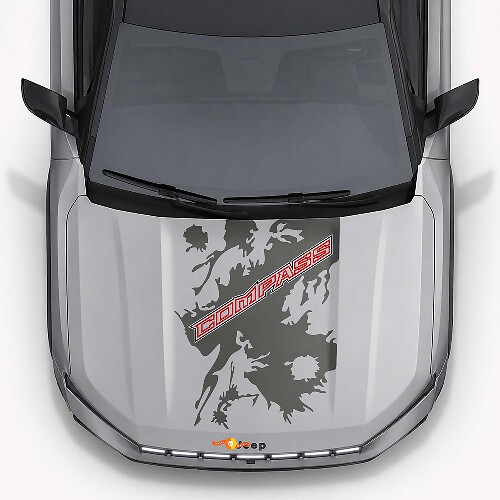 Pegatinas adhesivas de vinilo estilo salpicaduras de barro para capó para Jeep Compass 2026