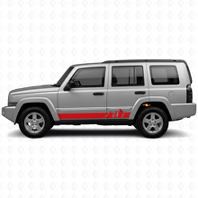 Calcomanía lateral de vinilo con rayas anchas de montañas para Jeep Commander 2006-2010_3