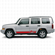 Vinilo Adhesivo de Franjas Estilo Montañas para Jeep Commander 2006-2010_3