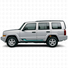 Calcomanía Vinilo de Rayas Laterales Estilo Vintage para Jeep Commander 2006-2010_2