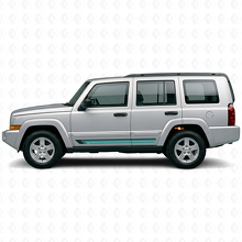 Vinilos Laterales de Rayas Rectas Vintage para Jeep Commander 2006-2010_2