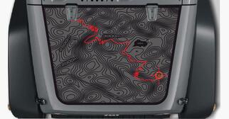 Jeep Wrangler Blackout BLACK mapa aventura viaje Vinilo Hood Decal TJ LJ JK Unlimited