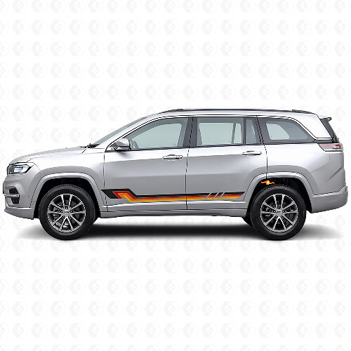 Calcomanía de vinilo con franjas laterales estilo vintage para Jeep Commander Meridian 2021+