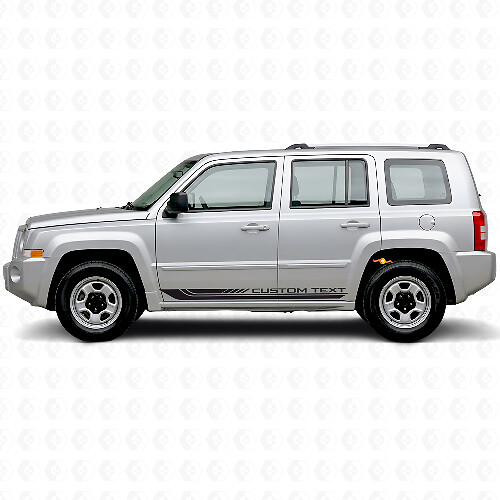 Adhesivo de vinilo con franjas curvas a cuadros para Jeep Patriot 2007-2017