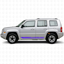 Adhesivo de vinilo con franjas curvas a cuadros para Jeep Patriot 2007-2017_2