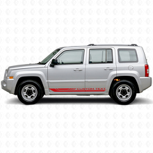 Adhesivo de vinilo con franjas curvas a cuadros para Jeep Patriot 2007-2017_3