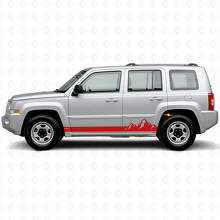 Calcomanía lateral de vinilo de rayas finas de montañas para Jeep Patriot 2007-2017_3
