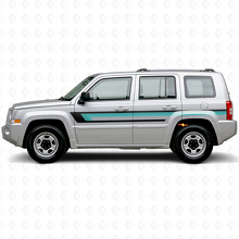 Vinilo adhesivo de rayas triples para la puerta lateral del Jeep Patriot 2007-2017_2
