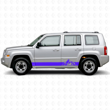 Pegatinas laterales de vinilo con rayas estilo montañas para Jeep Patriot 2007-2017_2