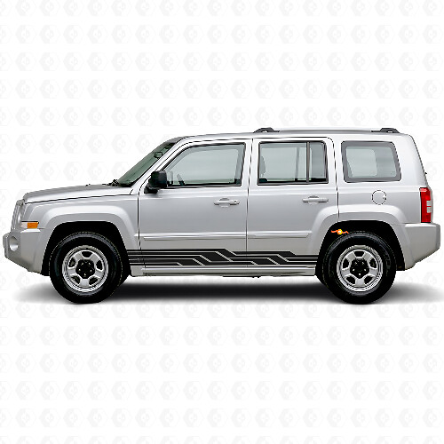 Vinilo lateral de rayas entrelazadas para Jeep Patriot 2007-2017