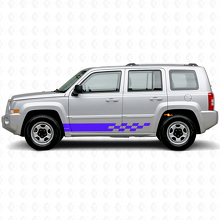 Vinilo lateral con rayas a cuadros para Jeep Patriot 2007-2017_2