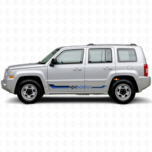 Calcomanía de Vinilo con Rayas Laterales de Bandera a Cuadros para Jeep Patriot 2007-2017_2