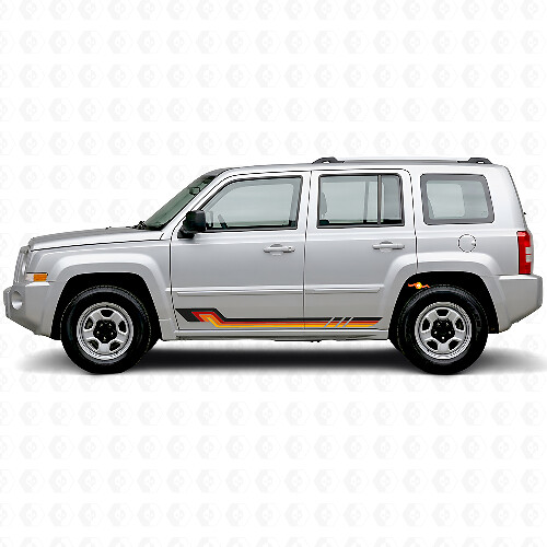 Vinilo adhesivo de rayas laterales estilo vintage para Jeep Patriot 2007-2017