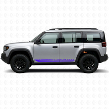 Calcomanía de vinilo con franjas laterales curvas a cuadros para Jeep Recon 2026+_2
