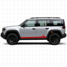 Calcomanía de vinilo lateral de rayas finas de montañas para Jeep Recon 2026+_3