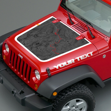 Calcomanía de Vinilo para Capó Estilo Mapa Topográfico para Jeep Wrangler TJ LJ JK Unlimited 2