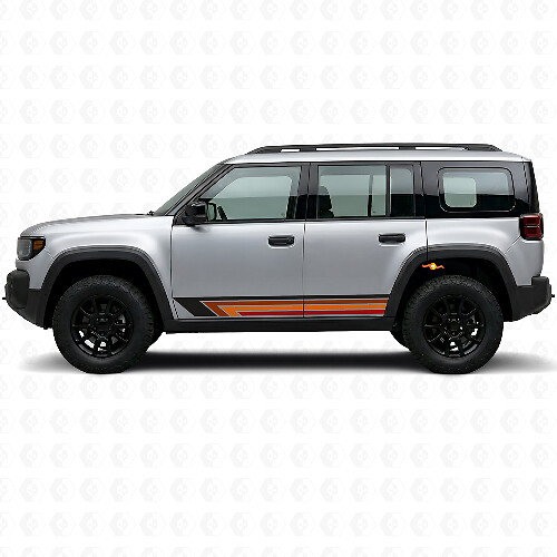 Calcomanía de vinilo lateral con franjas rectas vintage para Jeep Recon 2026+