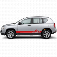 Pegatinas laterales de vinilo estilo montañas para Jeep Compass 2007-2016_3