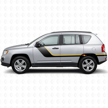 Calcomanía lateral de vinilo con franjas gemelas para Jeep Compass 2007-2016_2