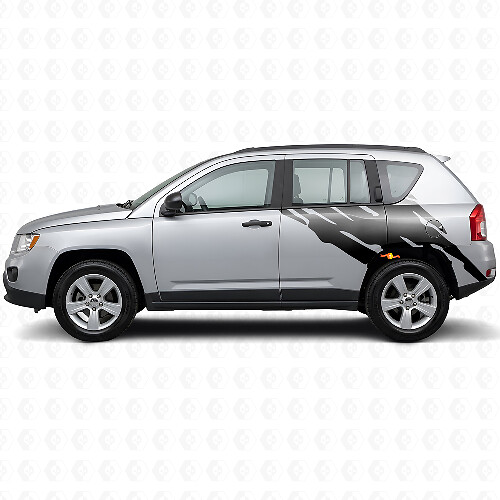 Vinilo adhesivo gráfico de salpicaduras de barro trasero lateral para Jeep Compass 2007-2016_1
