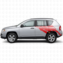 Vinilo adhesivo gráfico de salpicaduras de barro trasero lateral para Jeep Compass 2007-2016_3