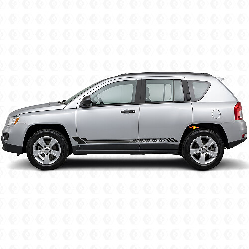Calcomanía lateral de vinilo con franjas de panal para Jeep Compass 2007-2016_1