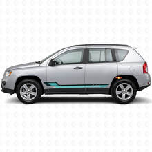 Vinilo adhesivo de franjas laterales estilo vintage para Jeep Compass 2007-2016_2