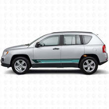 Vinilos Laterales de Rayas Rectas Vintage para Jeep Compass 2007-2016_2