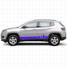 Vinilo lateral de franjas anchas de montañas para Jeep Compass 2016+_2