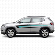 Vinilo adhesivo de franjas triples para puerta lateral Jeep Compass 2016+_2