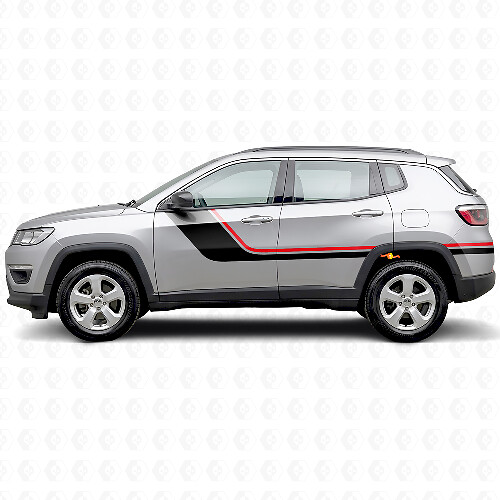 Vinilo de Rayas Gemelas para Lado Jeep Compass 2016+_1