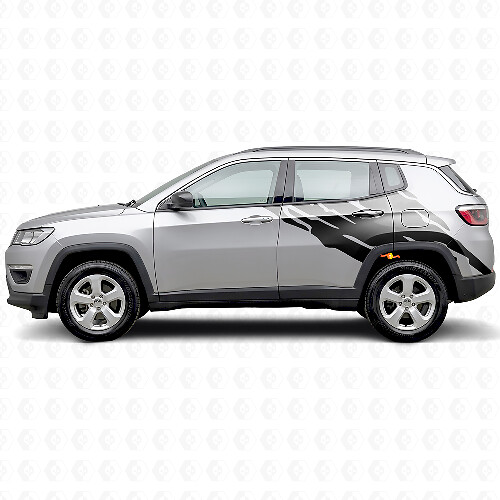 Calcomanía de vinilo gráfica de salpicadura de barro laterales traseros para Jeep Compass 2016+_1